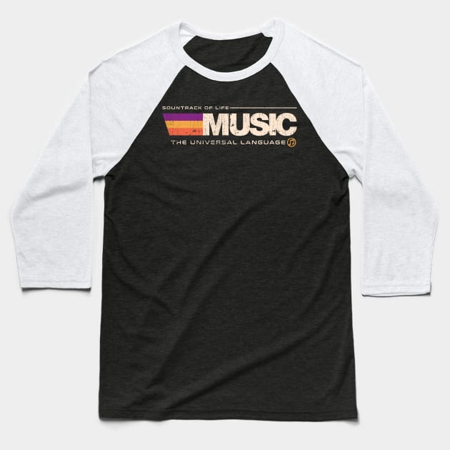 Music - The Universal language Baseball T-Shirt by Sachpica